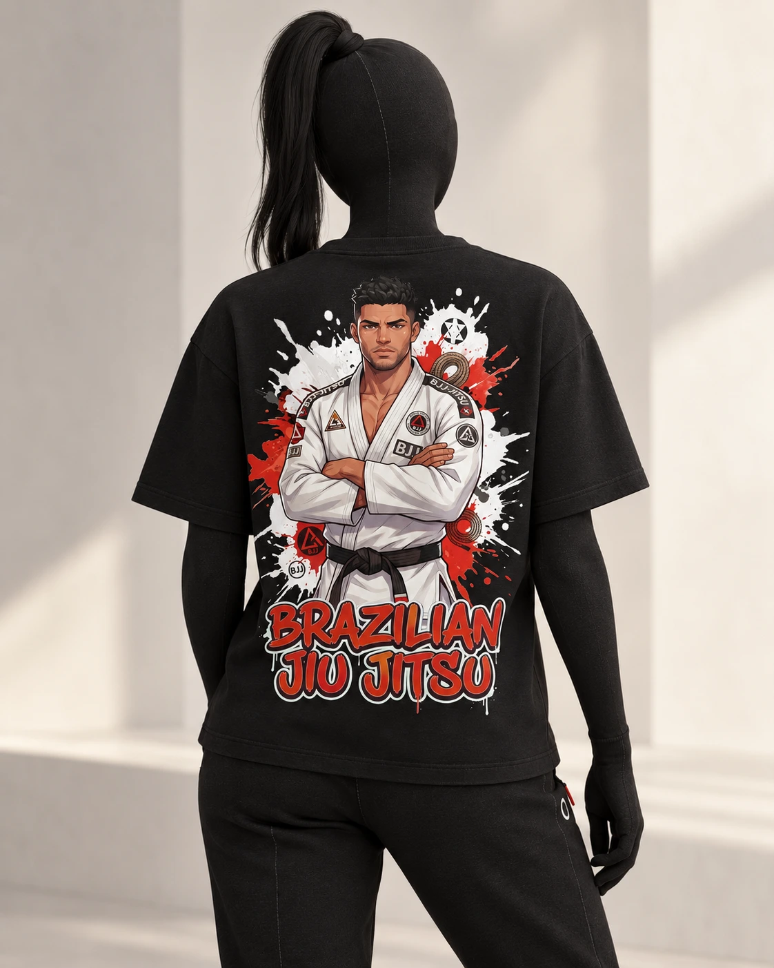 BJJ · Fighters · Black · back
