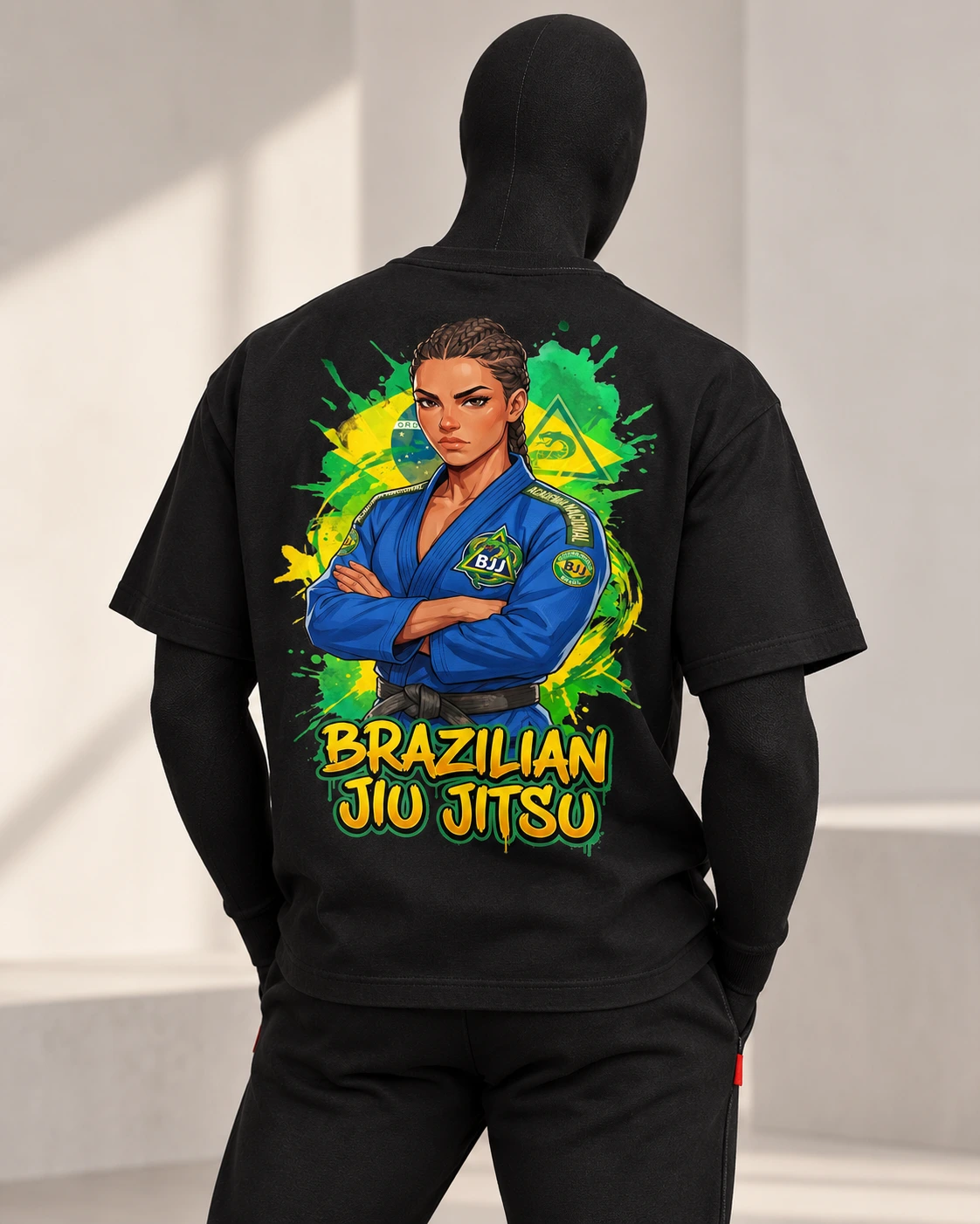 BJJ · Fighters · Black · back