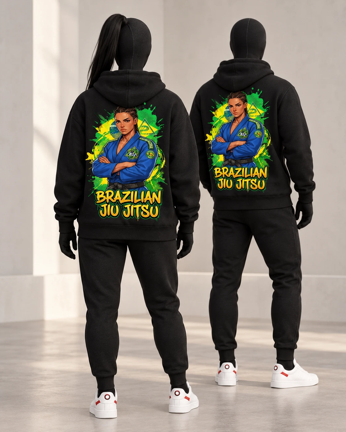 BJJ · Fighters · Black · back