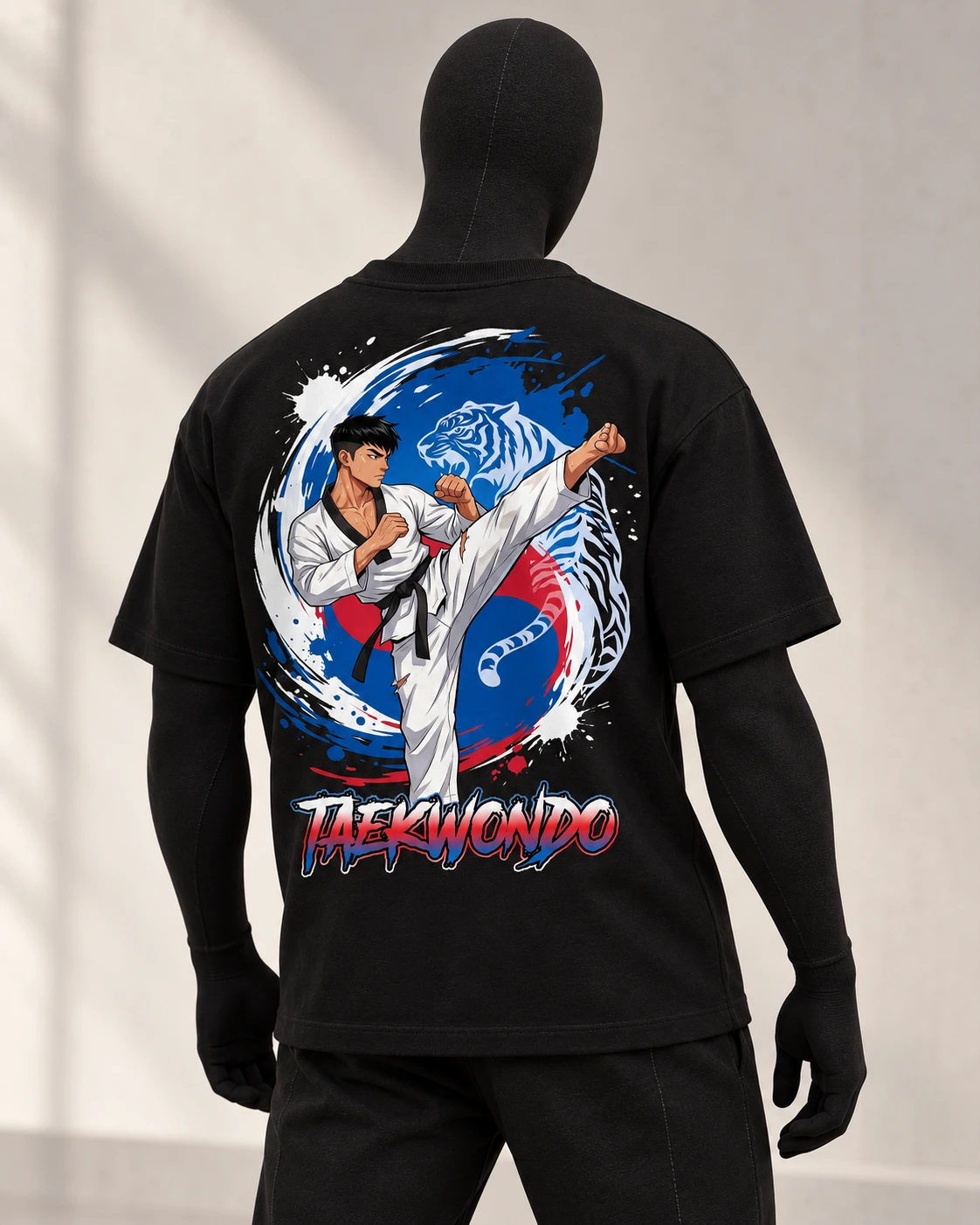 Taekwondo · Fighters · Black · back