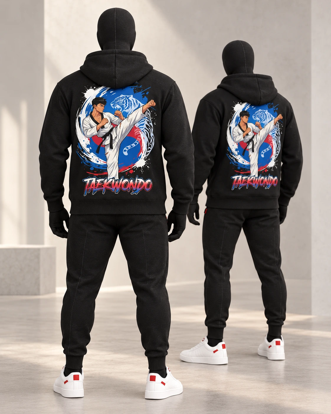 Taekwondo · Fighters · Black · back