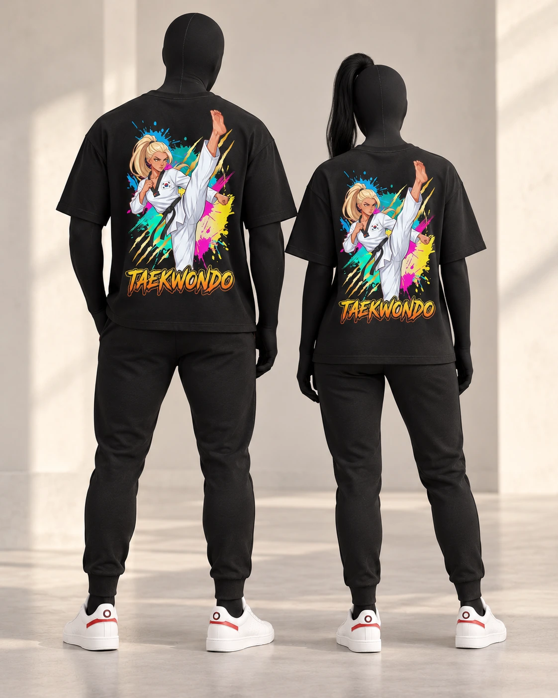 Taekwondo · Fighters · Black · back