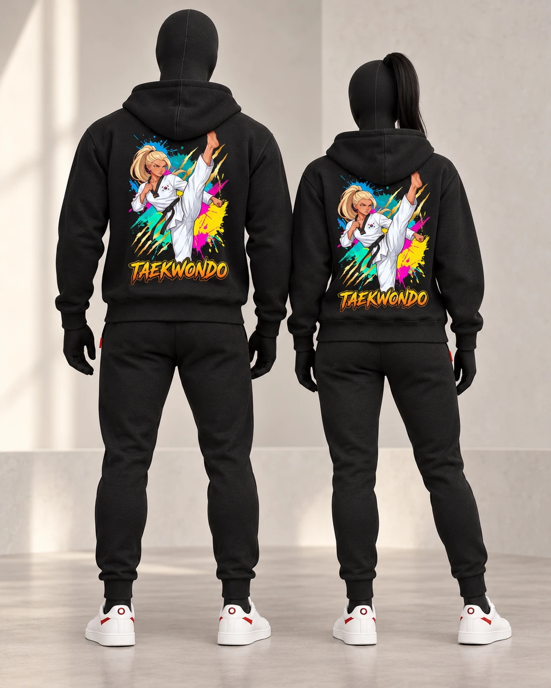 Taekwondo · Fighters · Black · back
