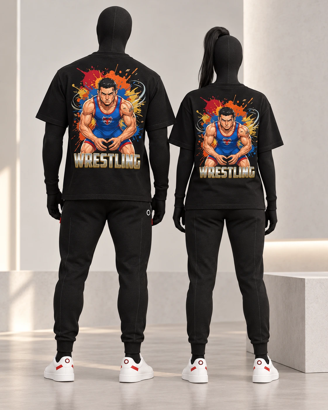 Wrestling · Fighters · Black · back