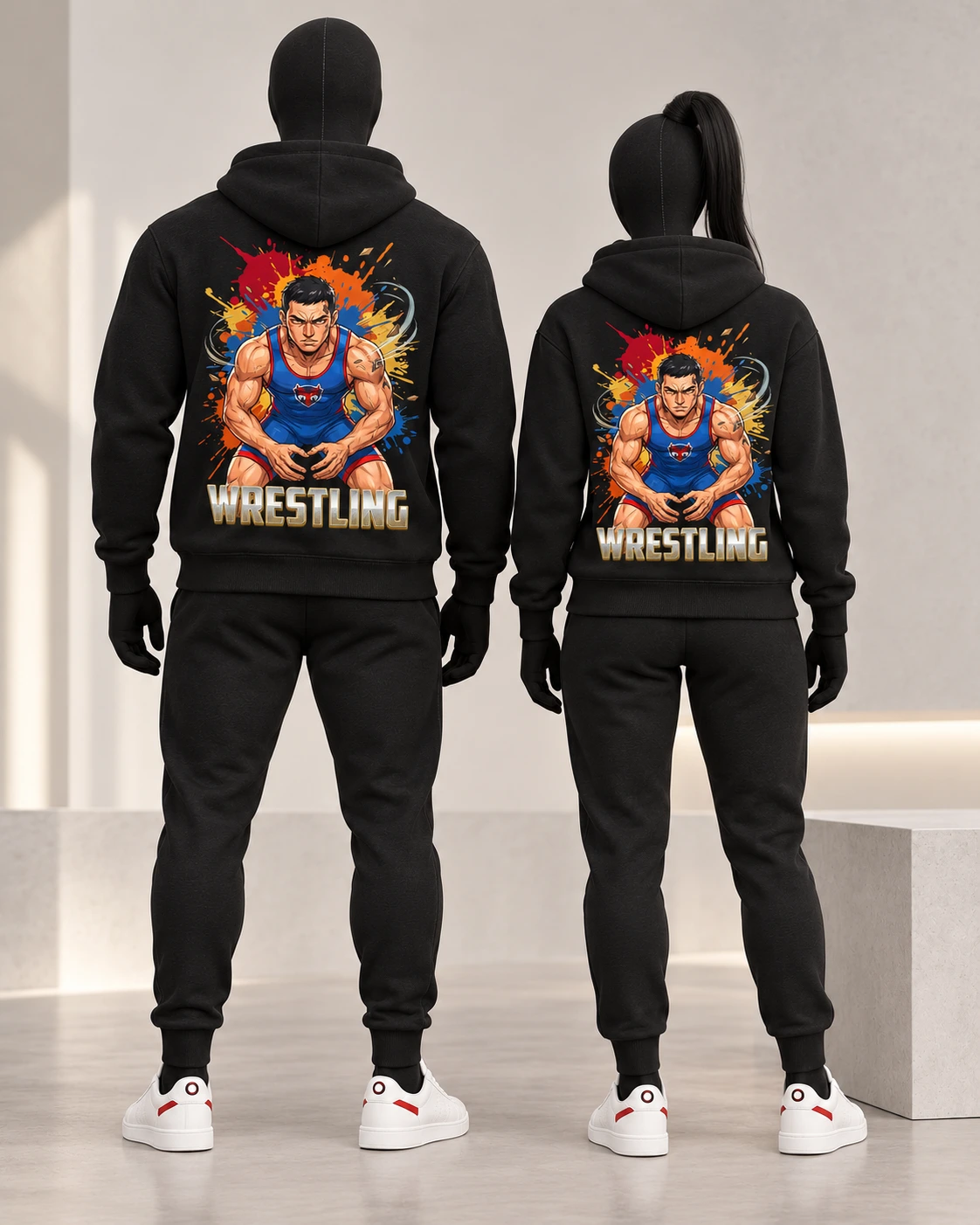 Wrestling · Fighters · Black · back