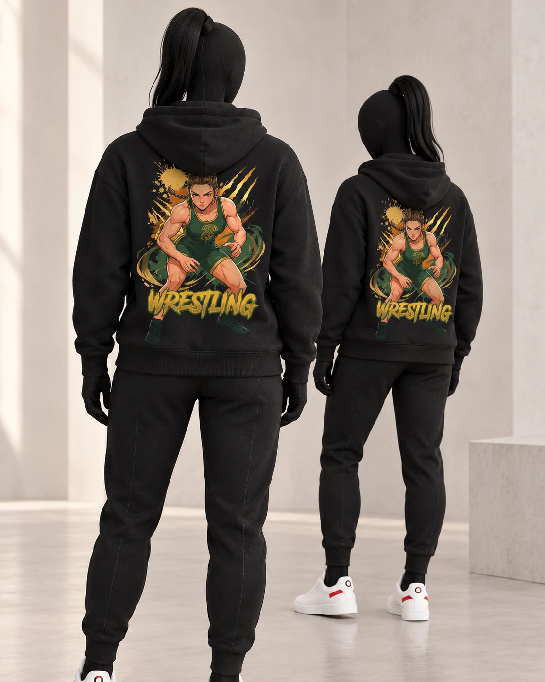 Wrestling · Fighters · Black · back