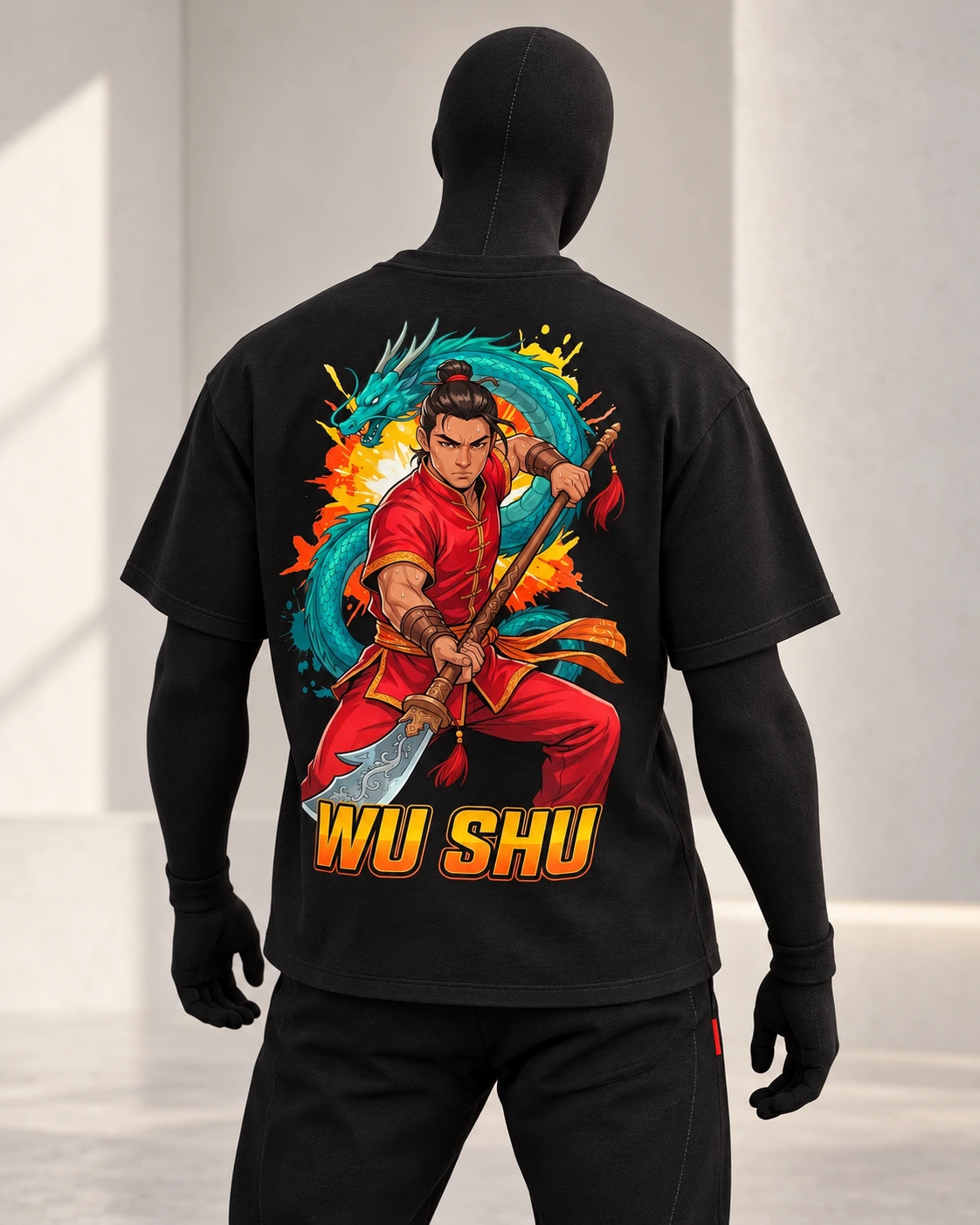Wu Shu · Fighters · Black · back