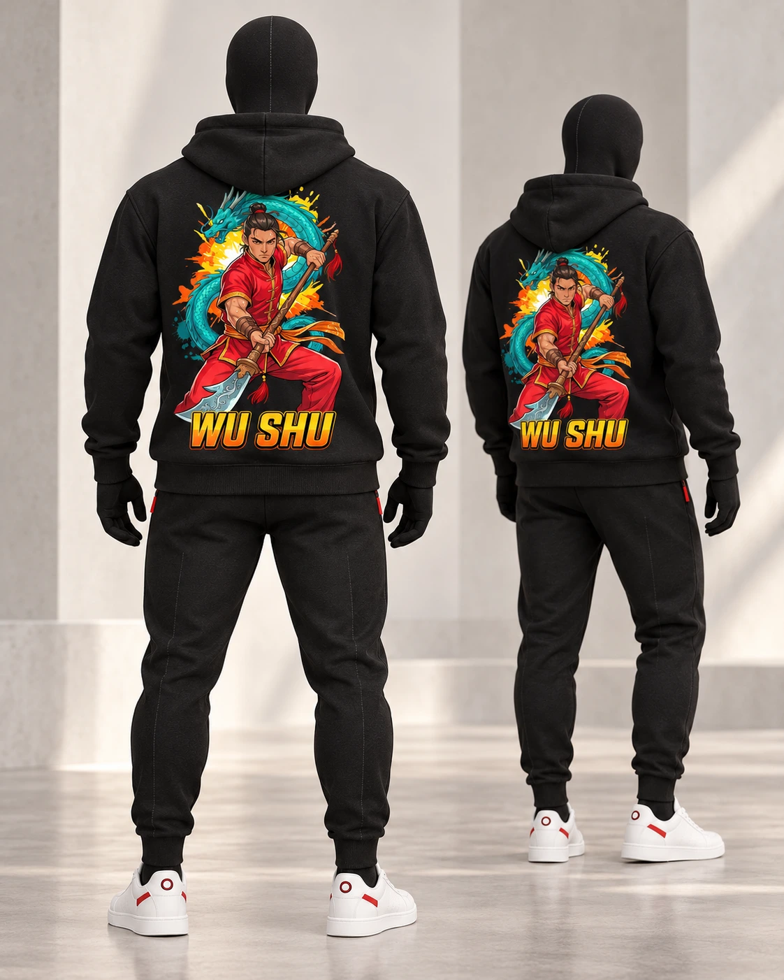 Wu Shu · Fighters · Black · back
