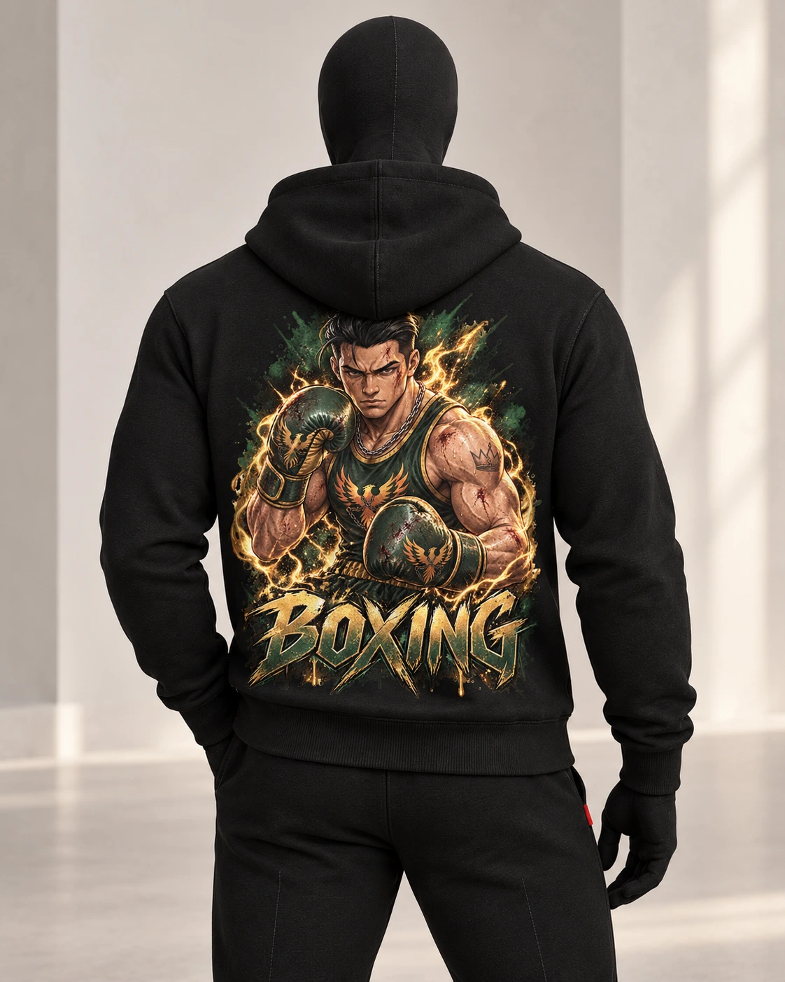 Boxing · Fighters Dark Series · Black · back