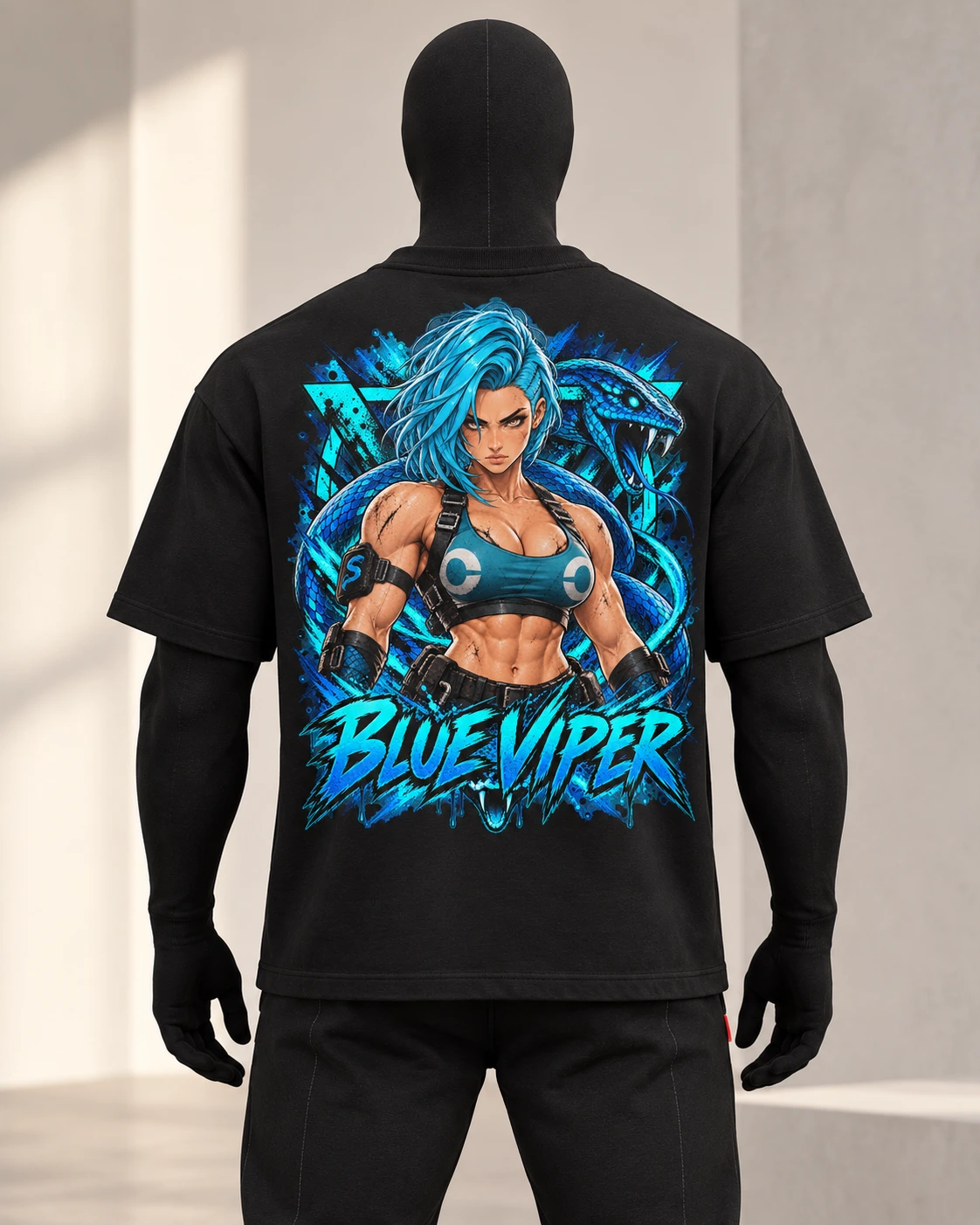 Blue Viper · Gymrats Dark Series · Black · back
