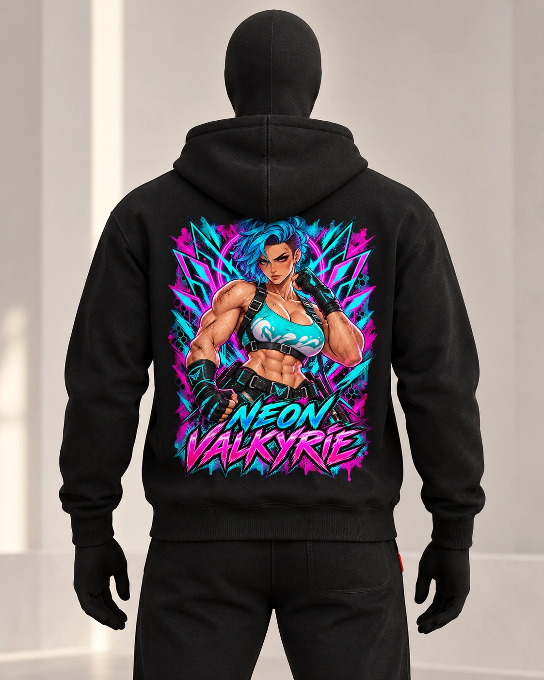 Neon Valkyrie · Gymrats Dark Series · Black · back